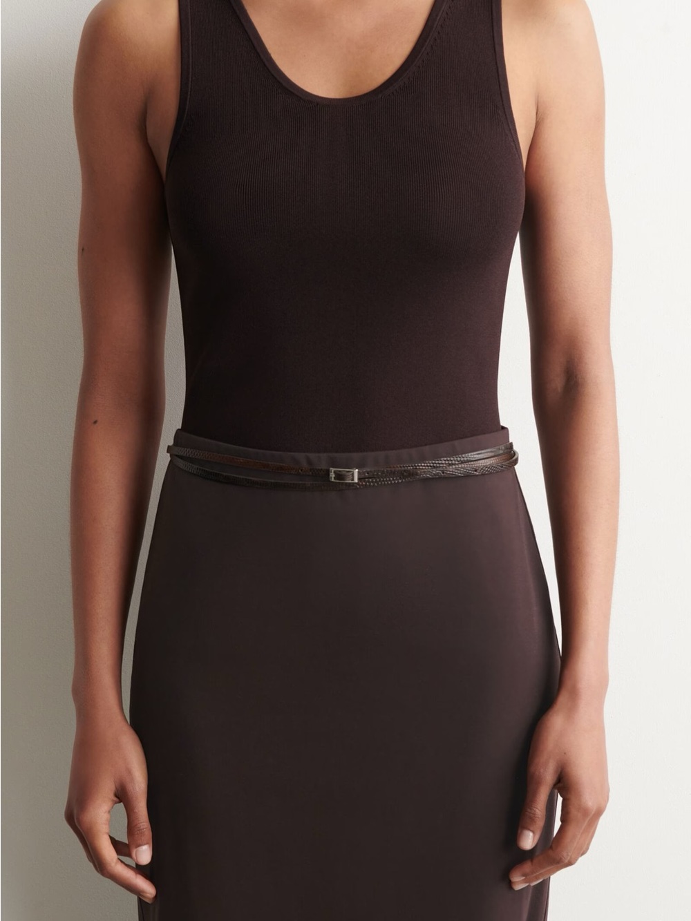 NWT (size M/L) COS SKINNY DOUBLE-WRAP LEATHER BELT - Picture 2 of 7